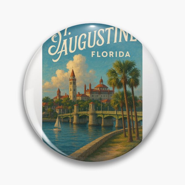 Item preview, Bridge of Lions and Historic Buildings in St. Augustine, Florida designed and sold by Places On Earth.