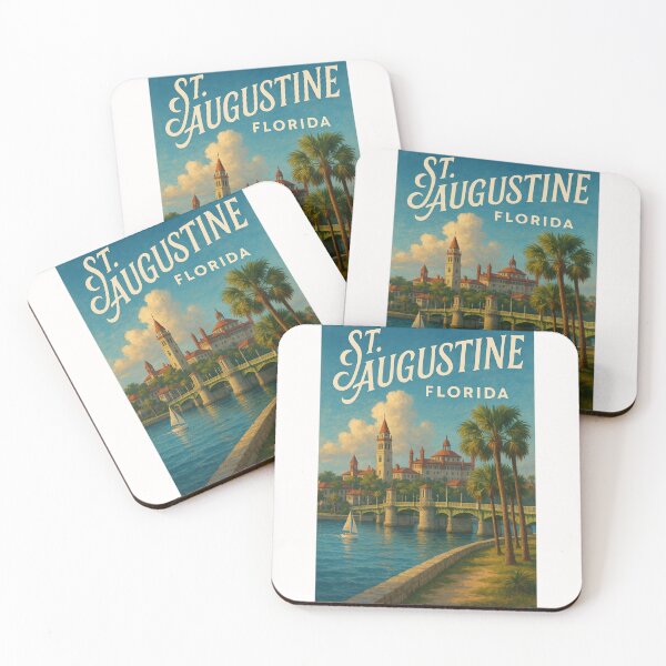Item preview, Bridge of Lions and Historic Buildings in St. Augustine, Florida designed and sold by Places On Earth.