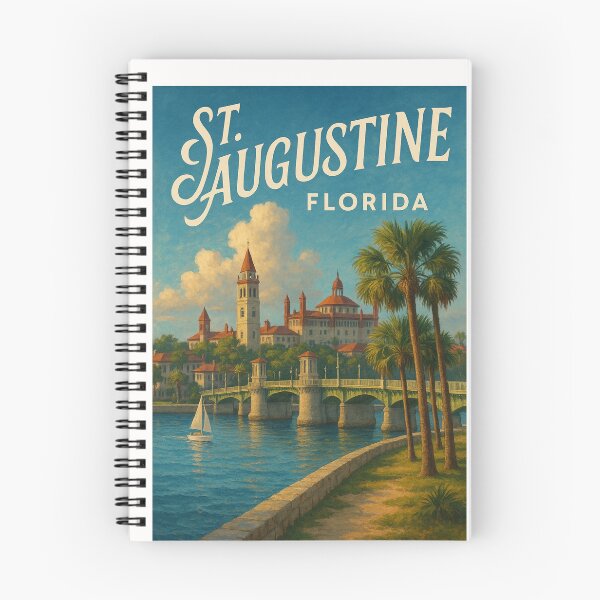 Item preview, Bridge of Lions and Historic Buildings in St. Augustine, Florida designed and sold by Places On Earth.