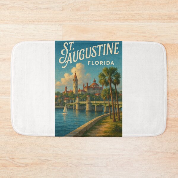 Item preview, Bridge of Lions and Historic Buildings in St. Augustine, Florida designed and sold by Places On Earth.
