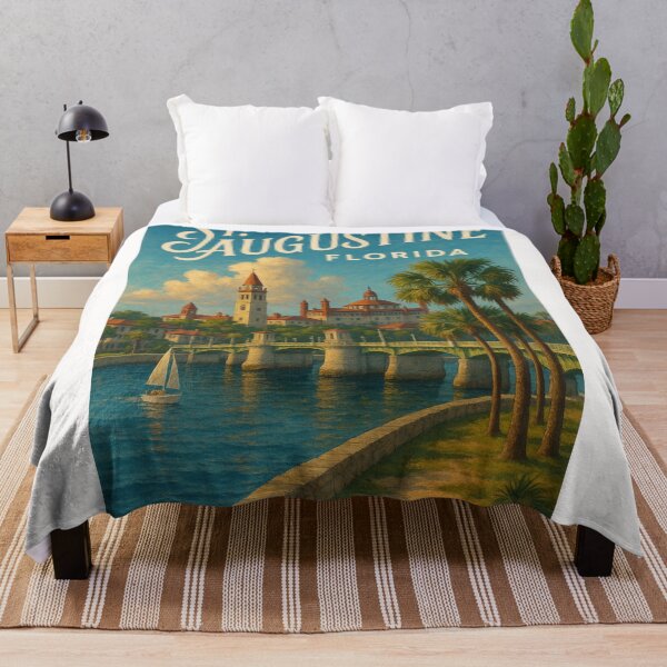 Item preview, Bridge of Lions and Historic Buildings in St. Augustine, Florida designed and sold by Places On Earth.