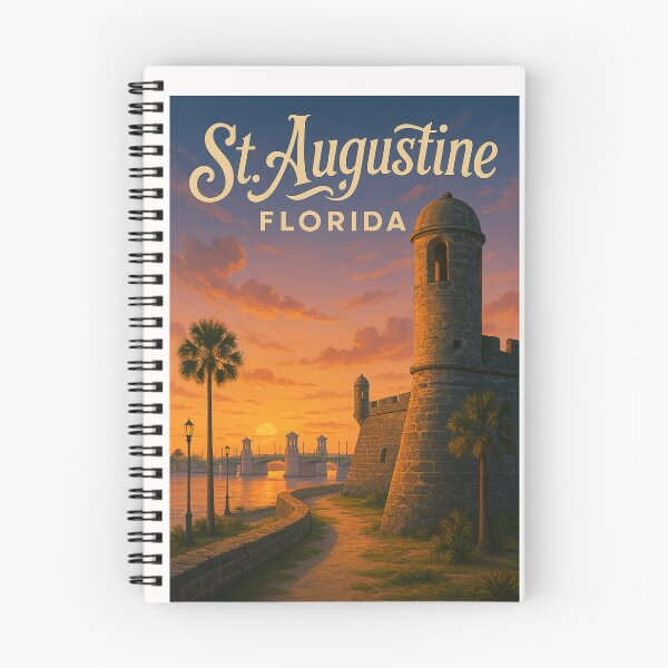 Item preview, Sunset Over Castillo de San Marcos and Bridge of Lions, St. Augustine designed and sold by Places On Earth.