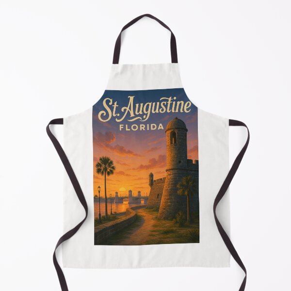 Item preview, Sunset Over Castillo de San Marcos and Bridge of Lions, St. Augustine designed and sold by Places On Earth.