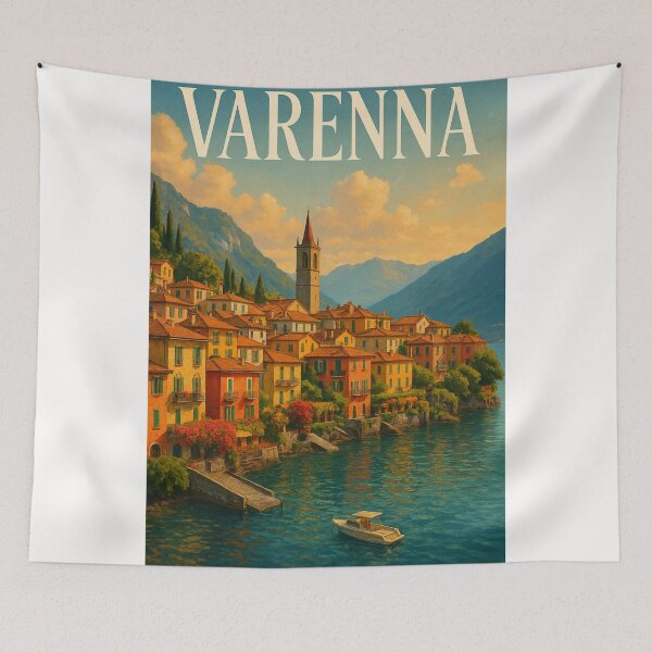 Item preview, Colorful Waterfront of Varenna on Lake Como, Italy designed and sold by Places On Earth.