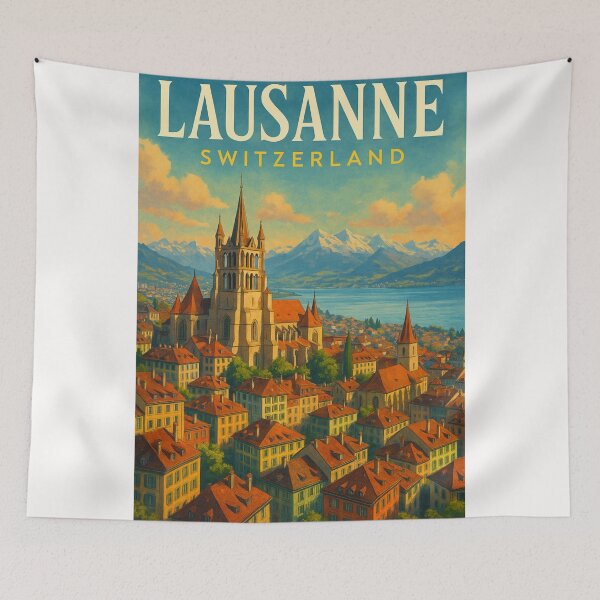 Item preview, Lausanne Cathedral Above Lake Geneva, Switzerland designed and sold by Places On Earth.