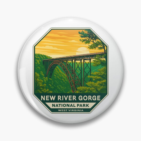 Item preview, New River Gorge National Park Retro Bridge Sticker designed and sold by Ismeal Von.