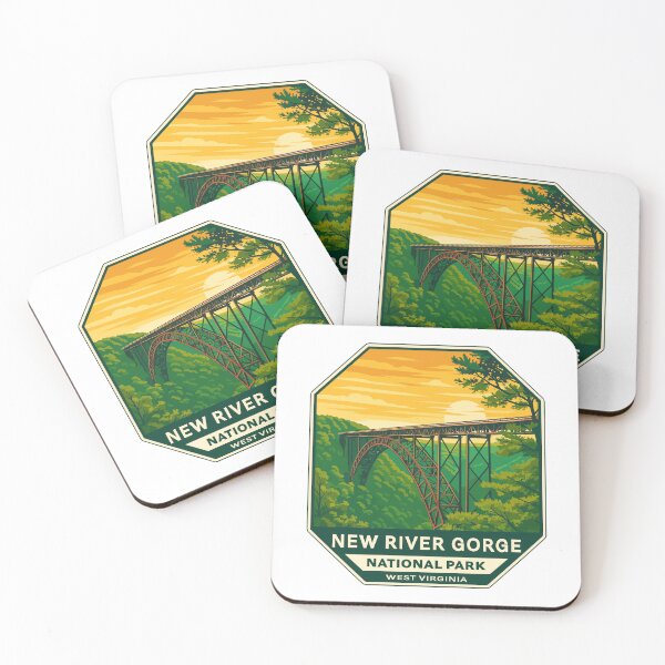 Item preview, New River Gorge National Park Retro Bridge Sticker designed and sold by Ismeal Von.