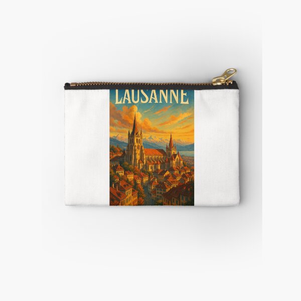 Item preview, Golden Sunset Over Lausanne Cathedral and Lake Geneva, Switzerland designed and sold by Places On Earth.