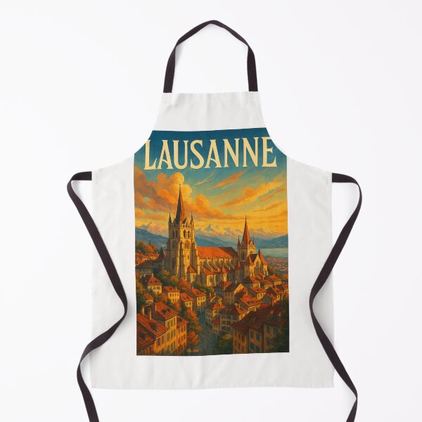 Item preview, Golden Sunset Over Lausanne Cathedral and Lake Geneva, Switzerland designed and sold by Places On Earth.