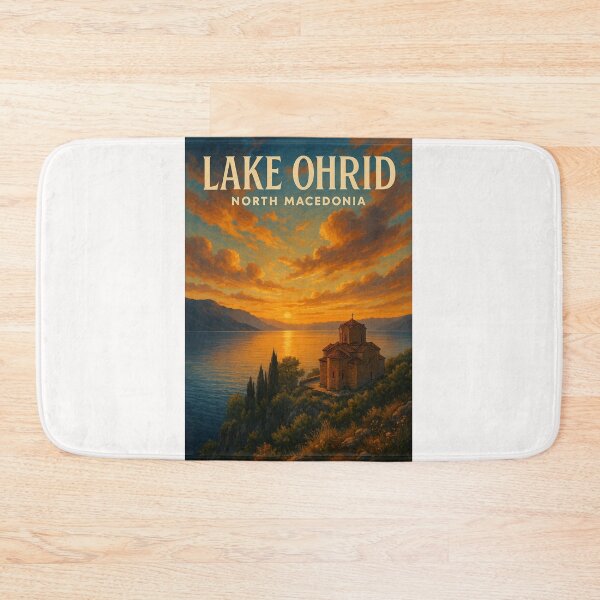 Item preview, Saint John at Kaneo Overlooking Lake Ohrid, North Macedonia designed and sold by Places On Earth.