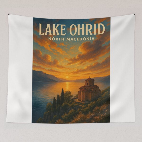 Item preview, Saint John at Kaneo Overlooking Lake Ohrid, North Macedonia designed and sold by Places On Earth.