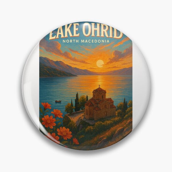 Item preview, Lakeside Evening at Saint John at Kaneo, Lake Ohrid designed and sold by Places On Earth.