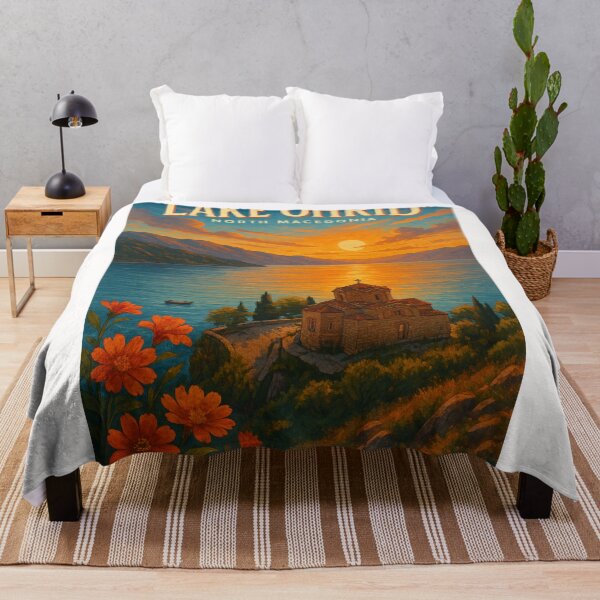 Item preview, Lakeside Evening at Saint John at Kaneo, Lake Ohrid designed and sold by Places On Earth.