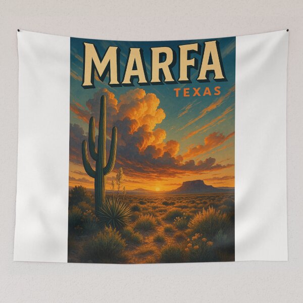 Item preview, Sunset Over the Desert Plains of Marfa, Texas designed and sold by Places On Earth.
