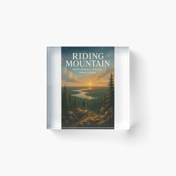 Item preview, Sunset Over Forested Lakes in Riding Mountain National Park, Manitoba designed and sold by Places On Earth.