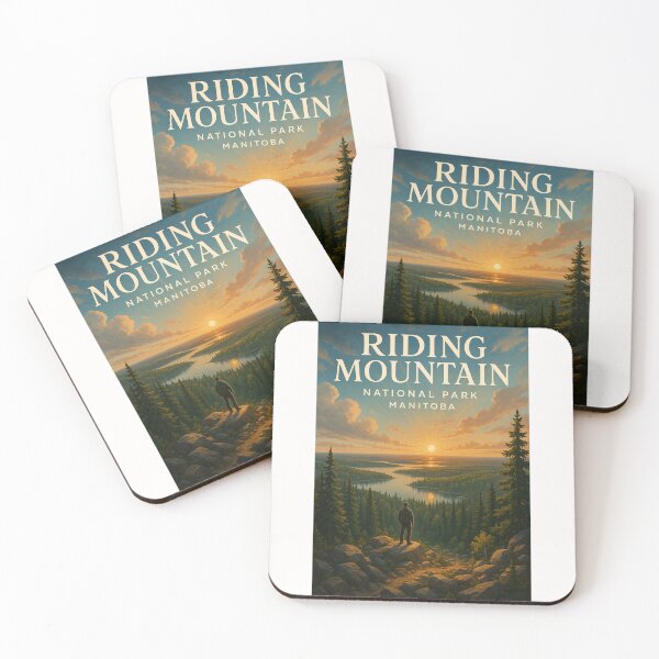 Item preview, Sunset Over Forested Lakes in Riding Mountain National Park, Manitoba designed and sold by Places On Earth.
