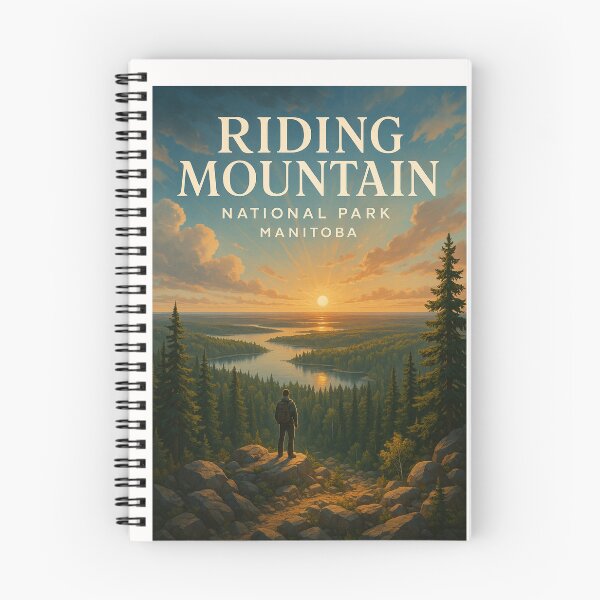 Item preview, Sunset Over Forested Lakes in Riding Mountain National Park, Manitoba designed and sold by Places On Earth.