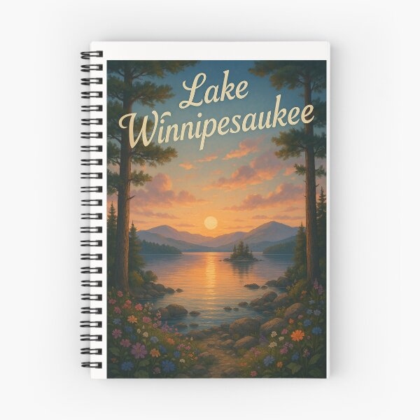 Item preview, Sunset Over Lake Winnipesaukee from Flower-Lined Shore, New Hampshire designed and sold by Places On Earth.