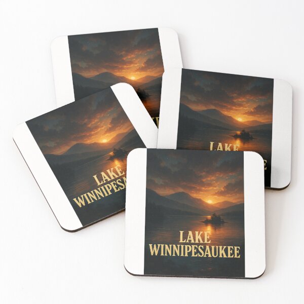 Item preview, Golden Sunset Across Lake Winnipesaukee, New Hampshire designed and sold by Places On Earth.