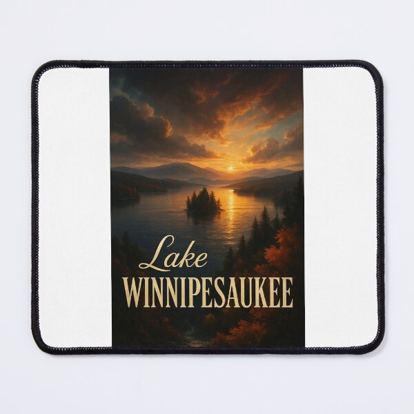 Item preview, Dusk Over Lake Winnipesaukee and Forested Island, New Hampshire designed and sold by Places On Earth.