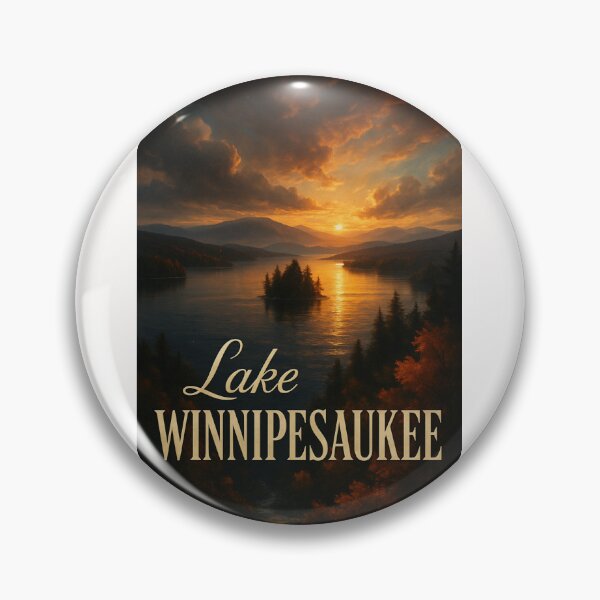 Item preview, Dusk Over Lake Winnipesaukee and Forested Island, New Hampshire designed and sold by Places On Earth.