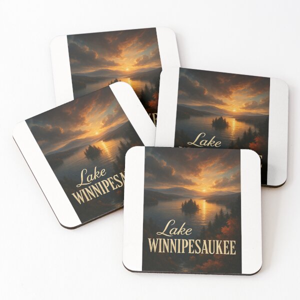Item preview, Dusk Over Lake Winnipesaukee and Forested Island, New Hampshire designed and sold by Places On Earth.