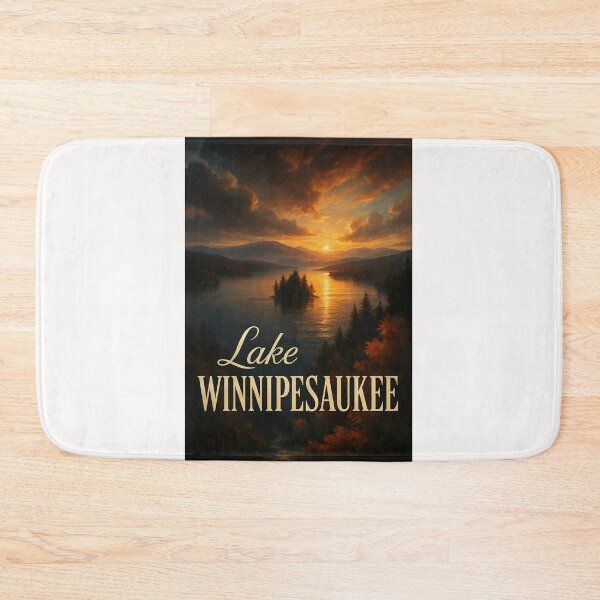 Item preview, Dusk Over Lake Winnipesaukee and Forested Island, New Hampshire designed and sold by Places On Earth.