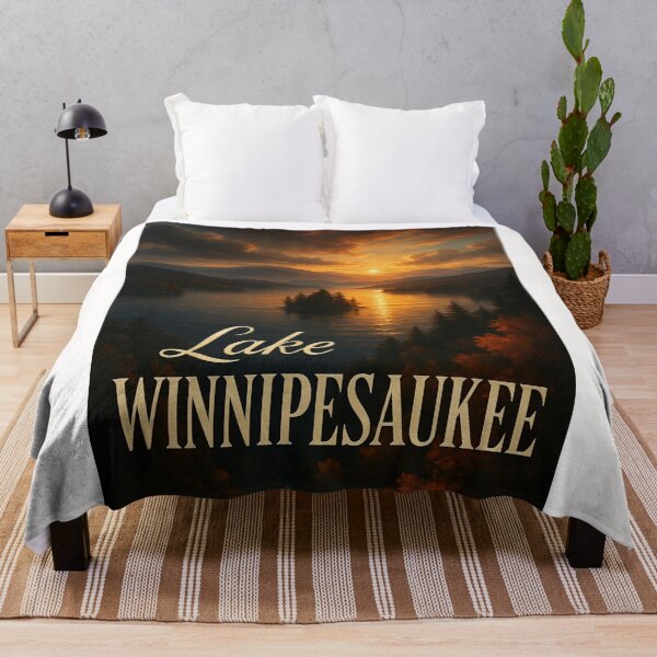 Item preview, Dusk Over Lake Winnipesaukee and Forested Island, New Hampshire designed and sold by Places On Earth.