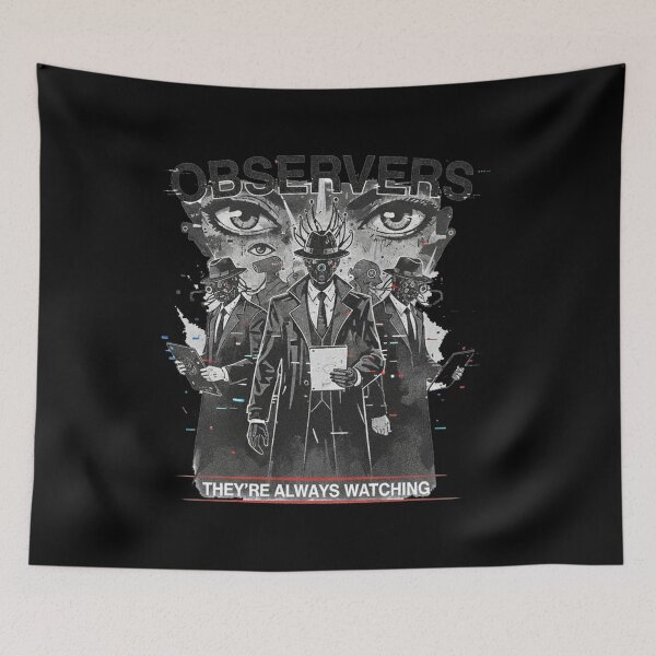 Item preview, The Observers Graphic T-Shirt | Dystopian Surveillance Tee | Aesthetic Abstract Eye Logo | Urban Techwear Conspiracy Apparel designed and sold by nhstaruna.