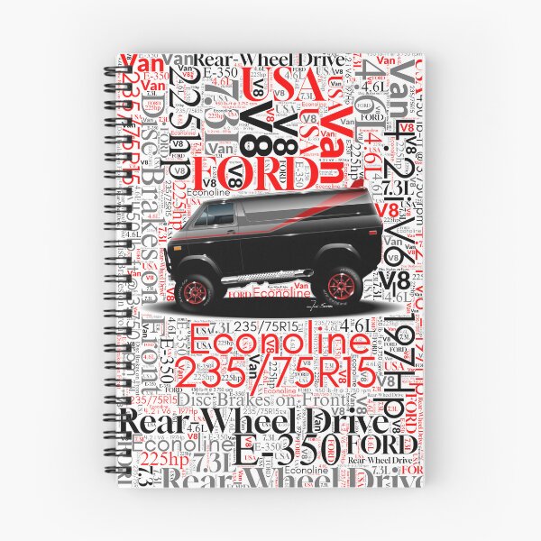 Item preview, Ford Econoline Word Cloud designed and sold by KiuraDesigns.