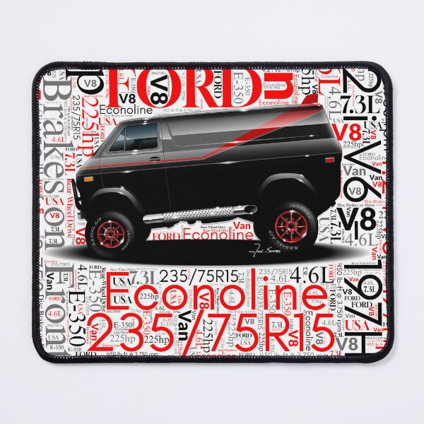 Item preview, Ford Econoline Word Cloud designed and sold by KiuraDesigns.