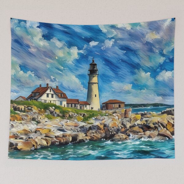Item preview, Cloudy Day Lighthouse designed and sold by tomorrowsart.
