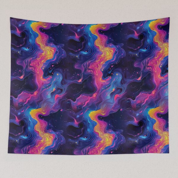 Item preview, Neon Cosmic River in Deep Space designed and sold by weirdfishes123.