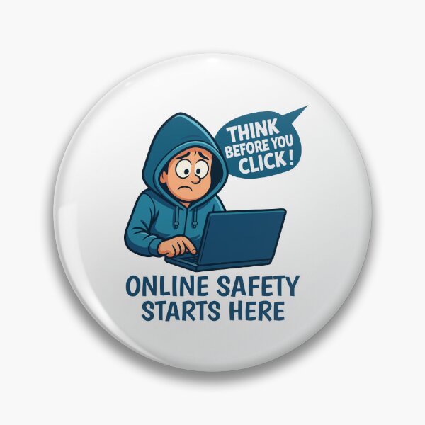 Item preview, Think Before You Click - Online Safety Awareness designed and sold by HandicraftArt.