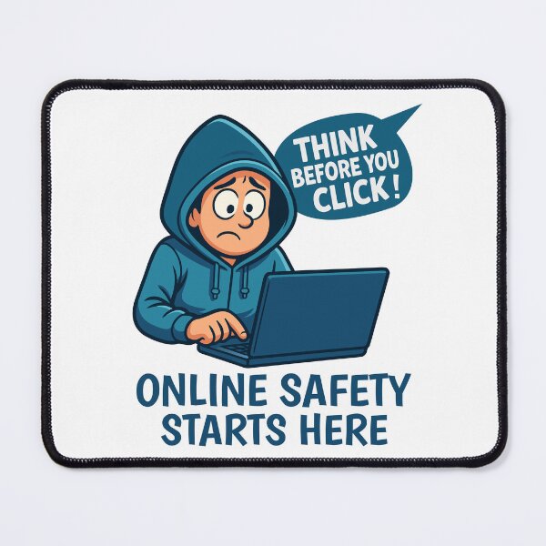 Item preview, Think Before You Click - Online Safety Awareness designed and sold by HandicraftArt.