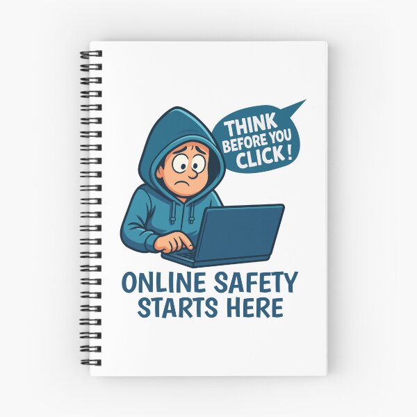 Item preview, Think Before You Click - Online Safety Awareness designed and sold by HandicraftArt.