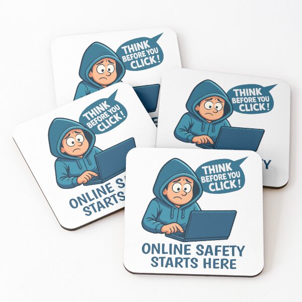 Item preview, Think Before You Click - Online Safety Awareness designed and sold by HandicraftArt.