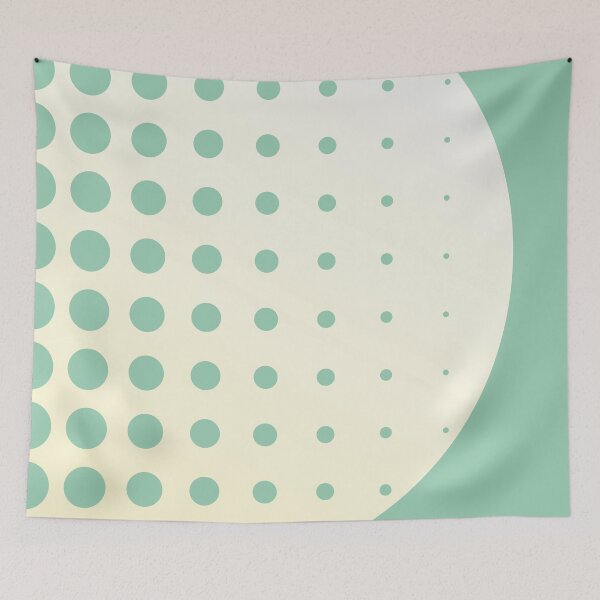 Item preview, Bauhaus f02 | AbstractCircle with Dots on Green Background designed and sold by KMA Home Design.