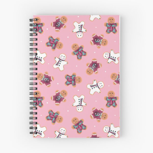 Item preview, Tossed Christmas Gingerbread Men Cookies on Raspberry Pink Background designed and sold by piptompatternco.