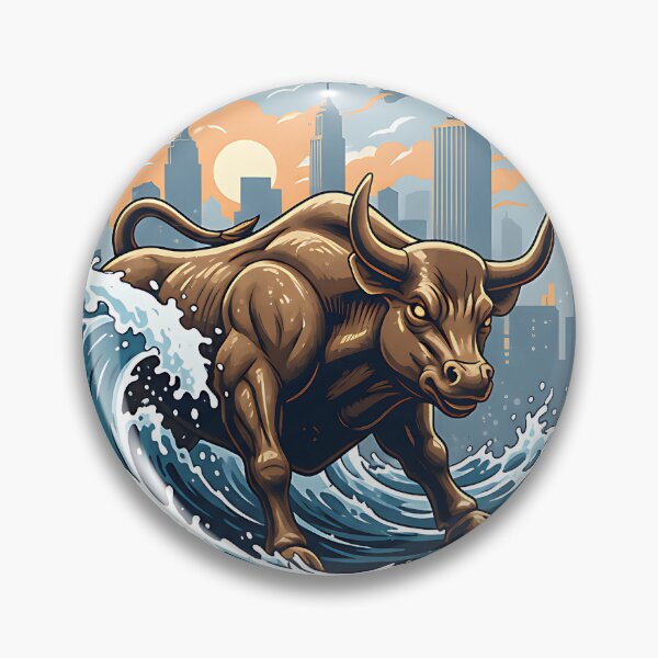 Item preview, Wall Street Waves Bull Market New York City Finance designed and sold by PostersMode.