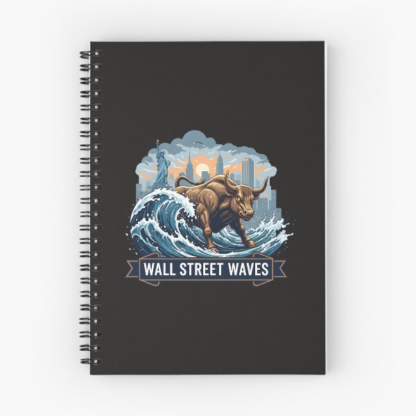 Item preview, Wall Street Waves Bull Market New York City Finance designed and sold by PostersMode.