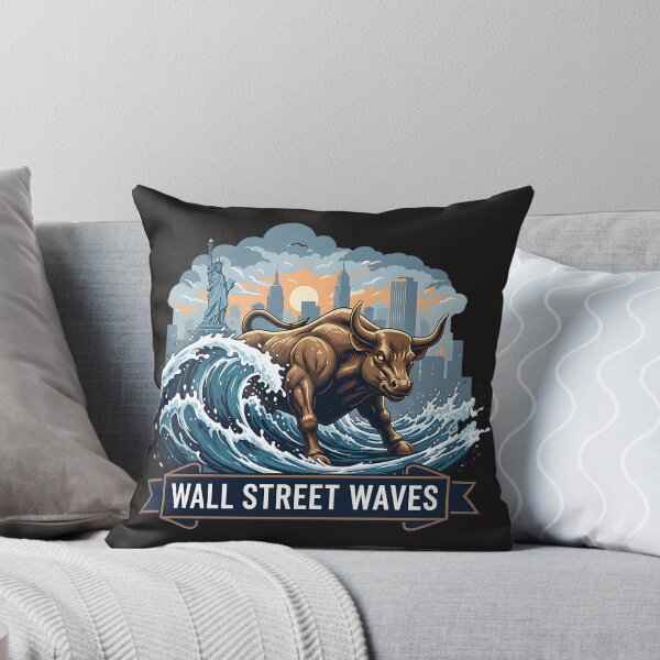 Item preview, Wall Street Waves Bull Market New York City Finance designed and sold by PostersMode.