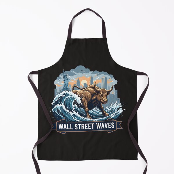 Item preview, Wall Street Waves Bull Market New York City Finance designed and sold by PostersMode.