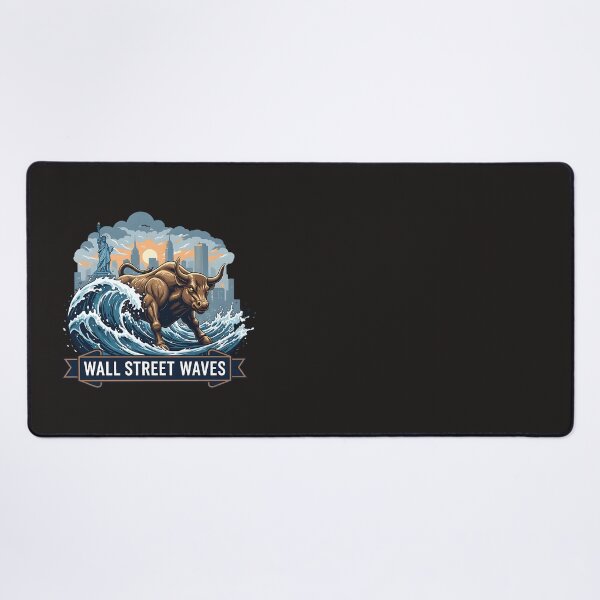 Item preview, Wall Street Waves Bull Market New York City Finance designed and sold by PostersMode.