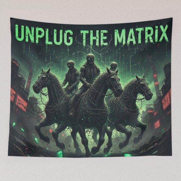Item preview, The New Apocalypse | Unplug The Matrix Dystopian Cyberpunk Industrial Art designed and sold by Eden Underground Radio (Official Merch).