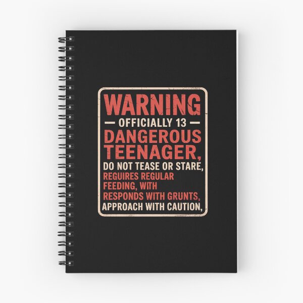 Item preview, 13 Years Old Warning Dangerous Teenager 13th Birthday  designed and sold by MicanCuteStore.