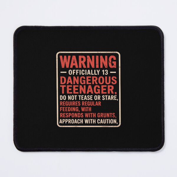 Item preview, 13 Years Old Warning Dangerous Teenager 13th Birthday  designed and sold by MicanCuteStore.