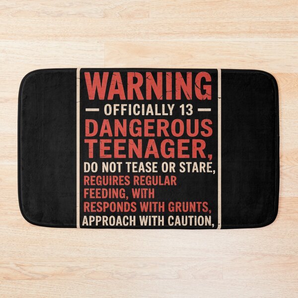 Item preview, 13 Years Old Warning Dangerous Teenager 13th Birthday  designed and sold by MicanCuteStore.