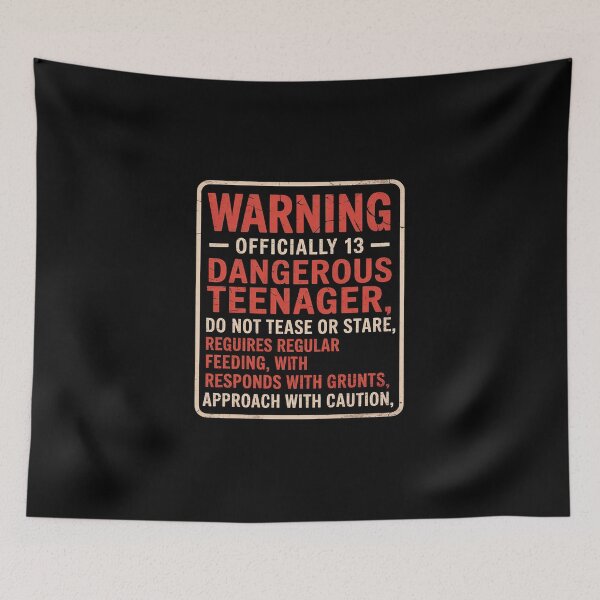 Item preview, 13 Years Old Warning Dangerous Teenager 13th Birthday  designed and sold by MicanCuteStore.