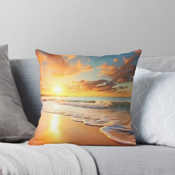 Item preview, Golden Sunset Over Peaceful Ocean Shore designed and sold by Jackflash2023.